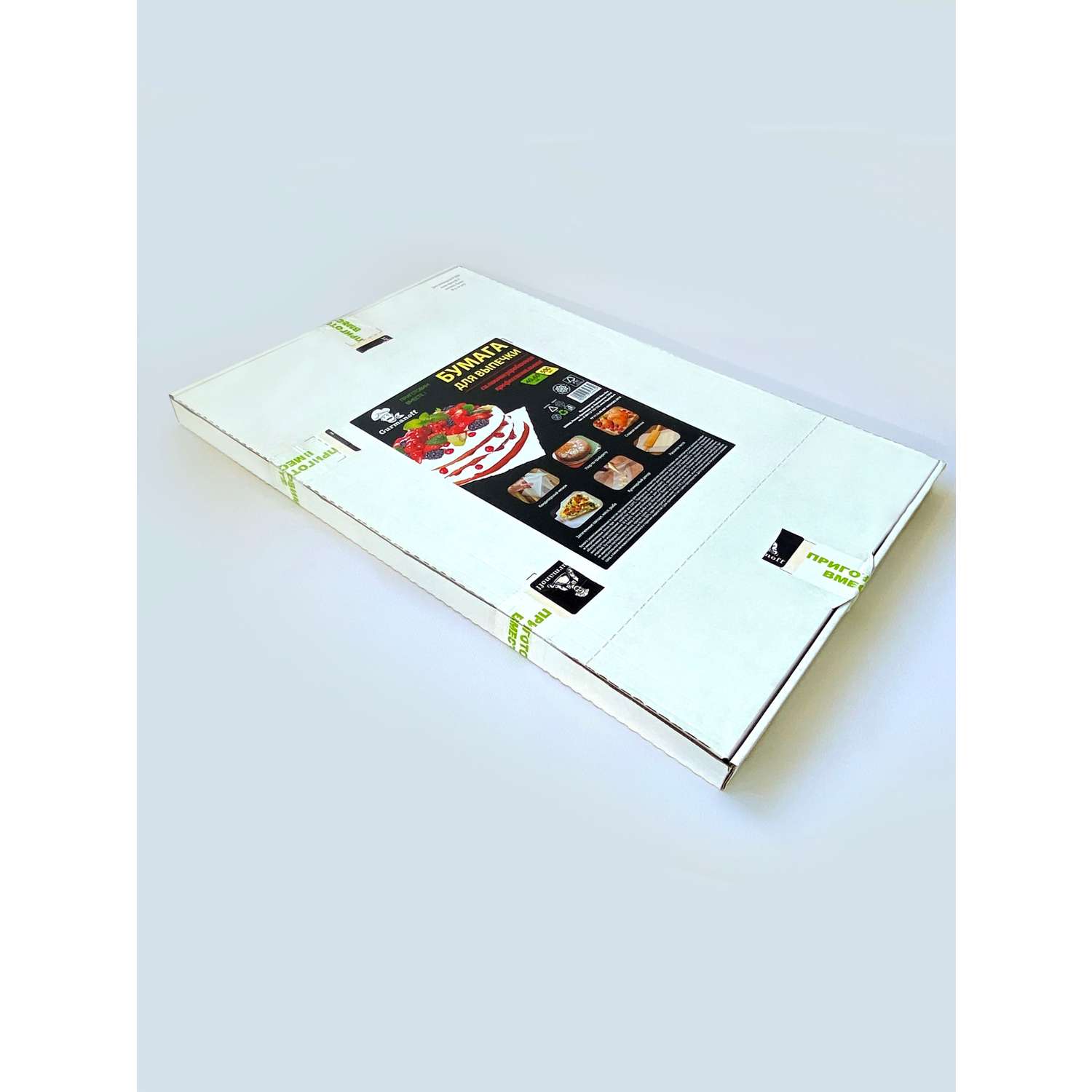 Бумага для выпечки с силиконом Gurmanoff 500 листов 40х60 см 52 мкм 39 гр/м2 белая профессиональная - фото 10