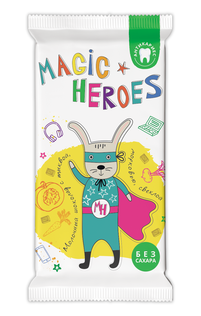 Шоколад молочный Волшебница Magic Heroes без сахара с овощами 30 г - фото 1