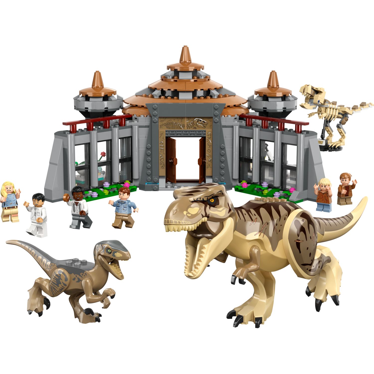 Конструктор LEGO Jurassic World Visitor Center T-Rex and Raptor Attack 76961 - фото 2