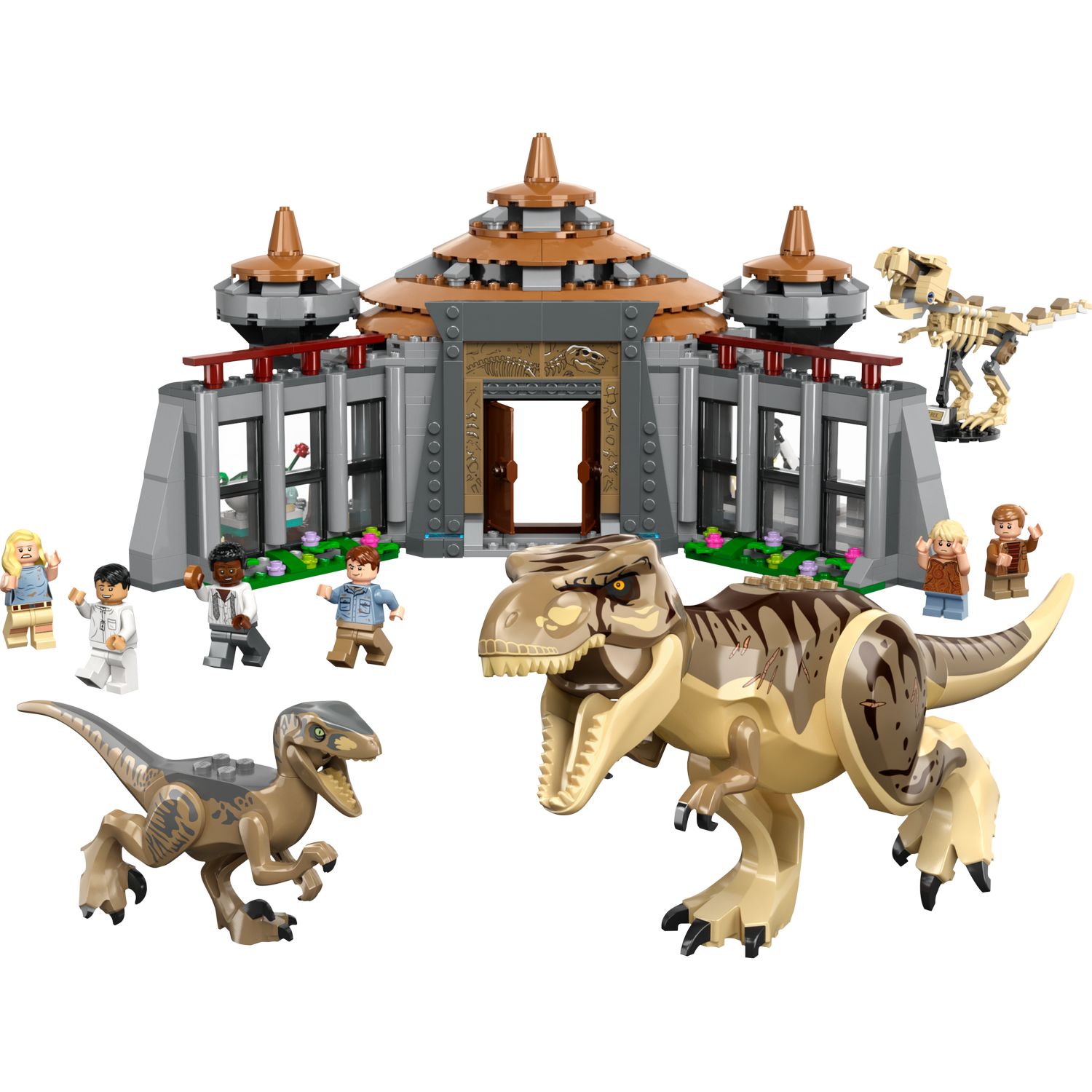 Конструктор LEGO Jurassic World Visitor Center T-Rex and Raptor Attack  76961 купить по цене 15499 ₽ в интернет-магазине Детский мир