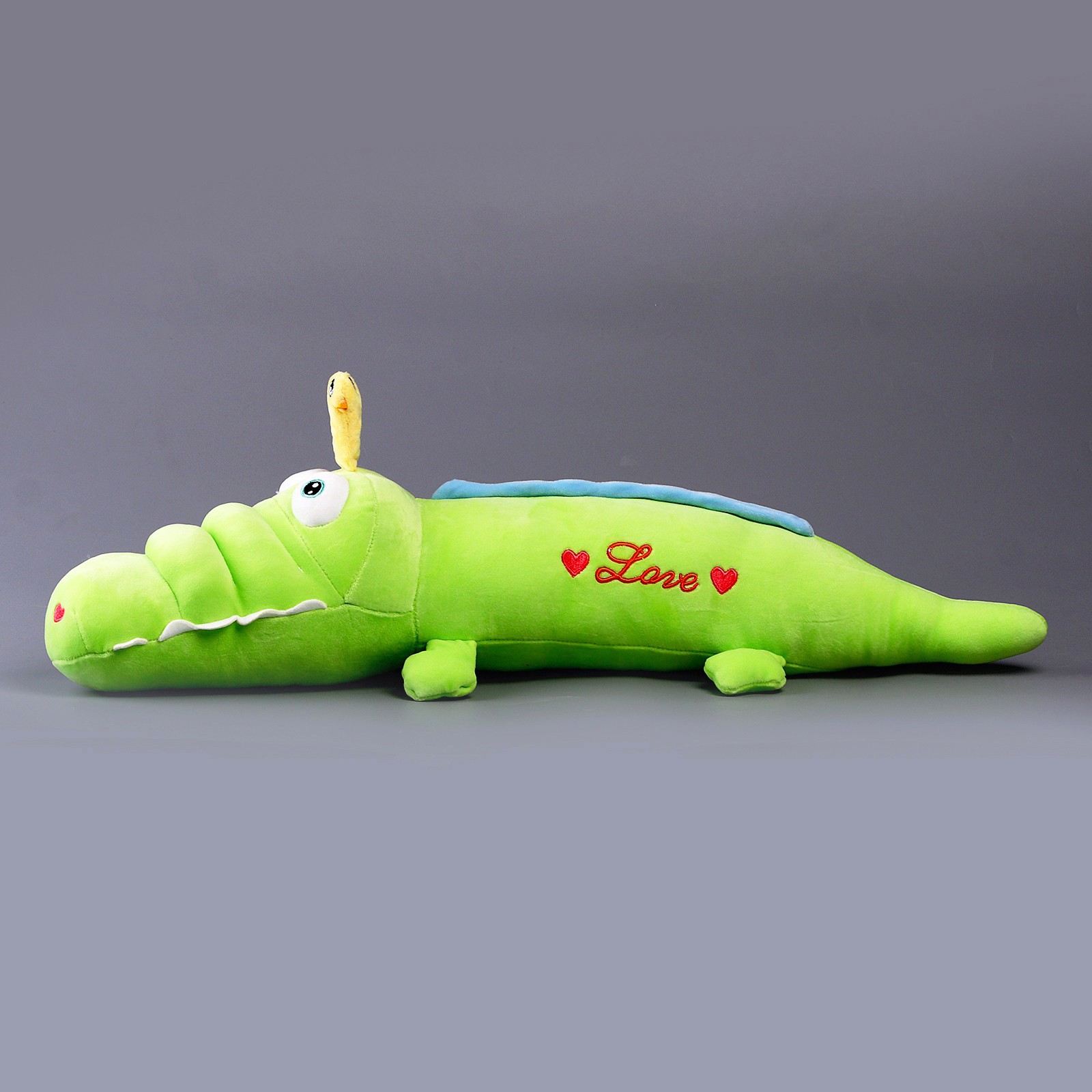 Мягкая игрушка Sima-Land подушка «Крокодил с уточкой» 65 см цвет зелёный - фото 5