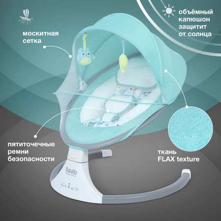 Шезлонг с функцией качения Nuovita Mistero Бирюзовый