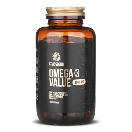 Омега Grassberg Omega 3 Value 1000мг*120капсул