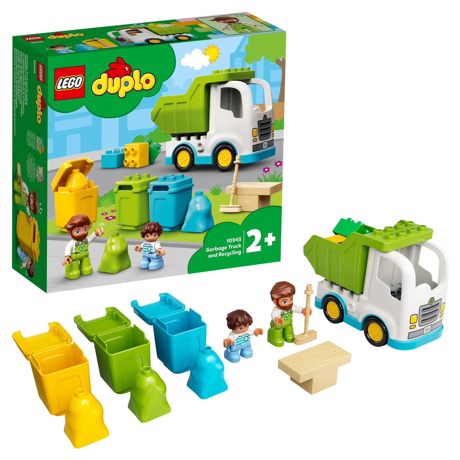 Конструктор LEGO DUPLO Town Мусоровоз и контейнеры для раздельного сбора  мусора 10945