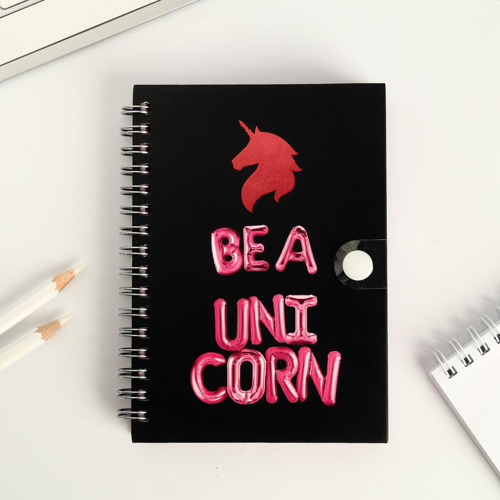 Записная книжка ArtFox на кнопке «Be a unicorn» А6 96 листов - фото 2