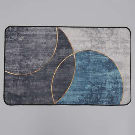 Коврик Доляна для ванной «Мэни» 50×80 см цвет сине-серый