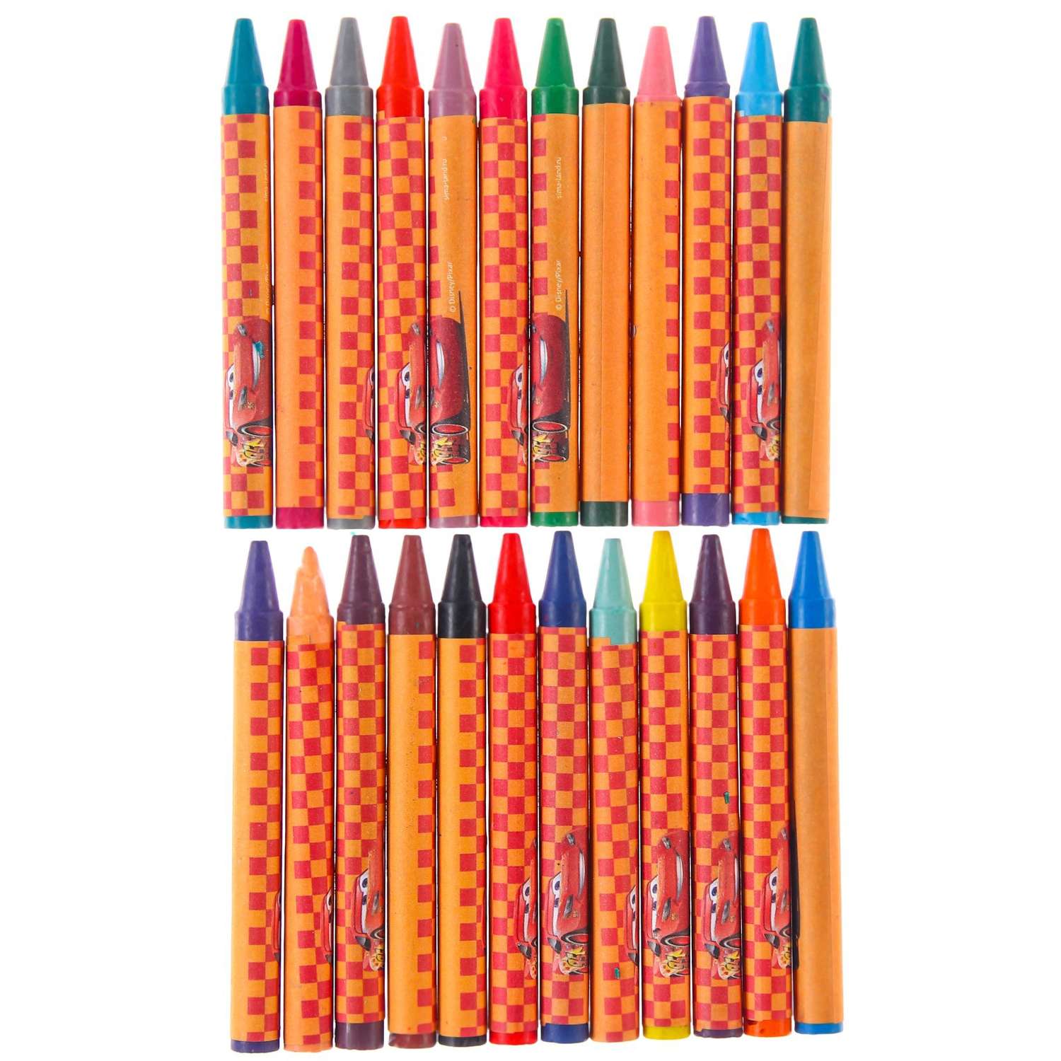 Восковые Disney карандаши набор 24 цвета Тачки - фото 2