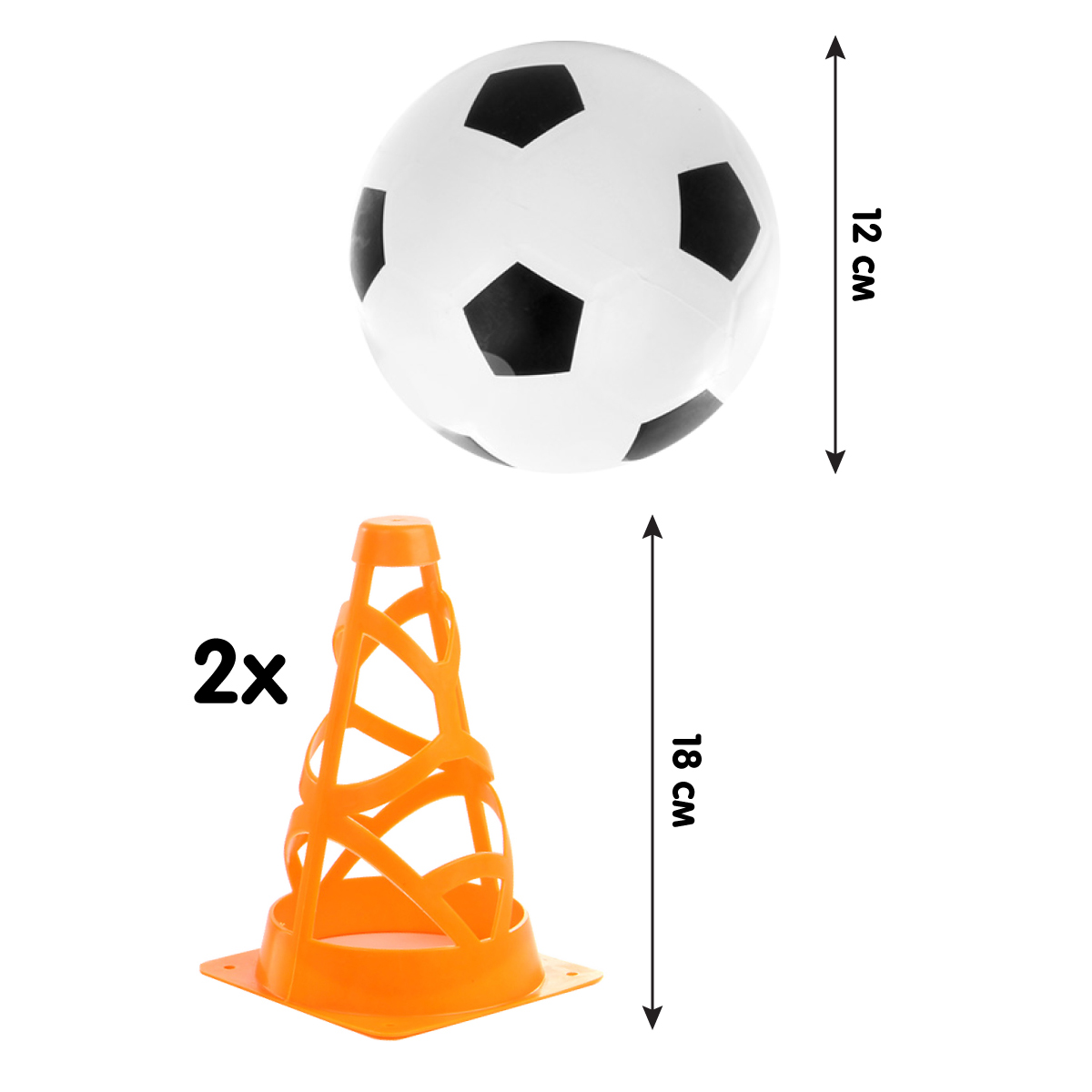 Мяч футбольный Veld Co с 2 конусами купить по цене 850 ₽ в  интернет-магазине Детский мир
