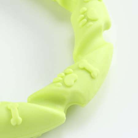 Игрушка Пижон жевательная для собак «Витое кольцо» 11.5 см зелёный