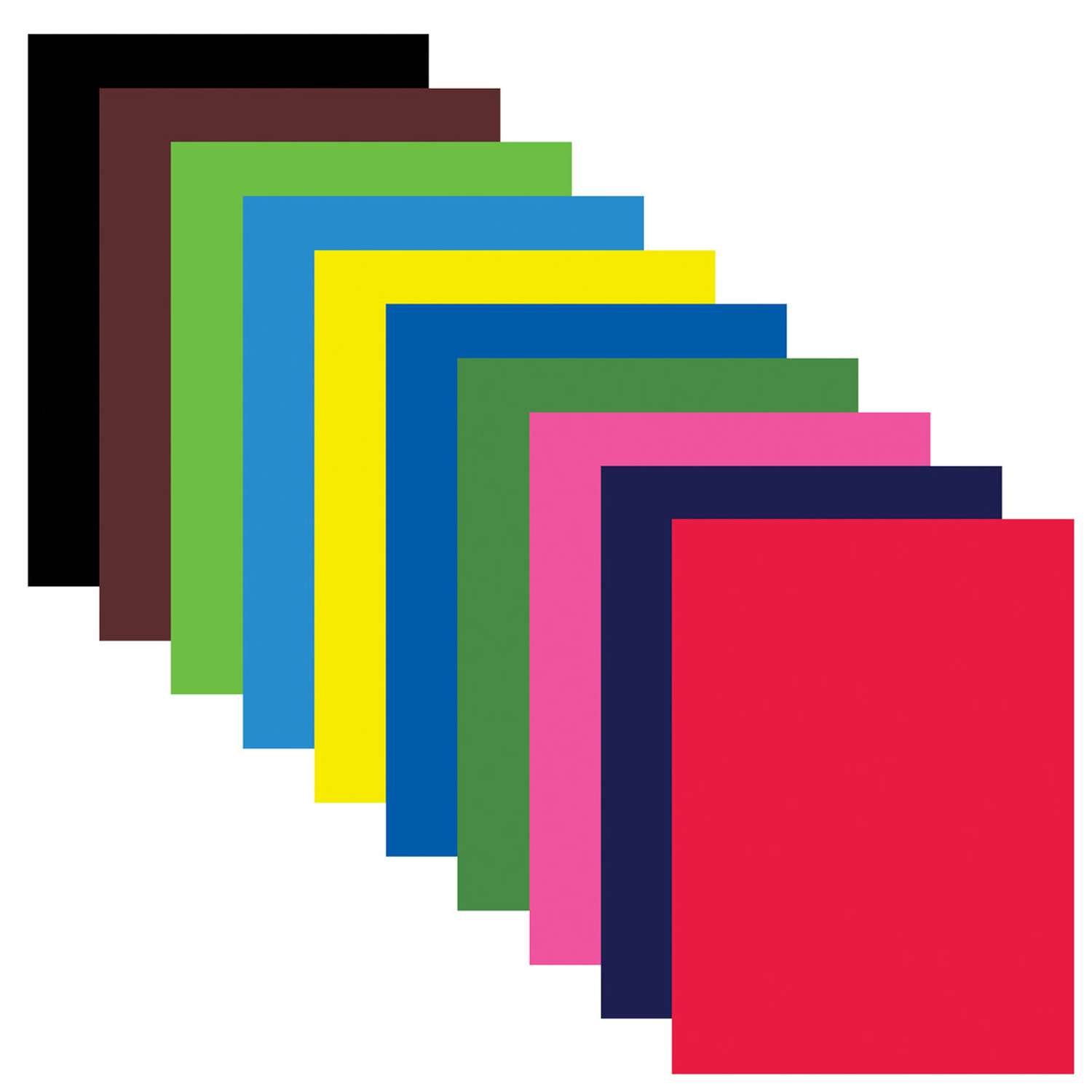 Картон цветной Brauberg А4 для творчества немелованный 50 листов 10 цветов - фото 2