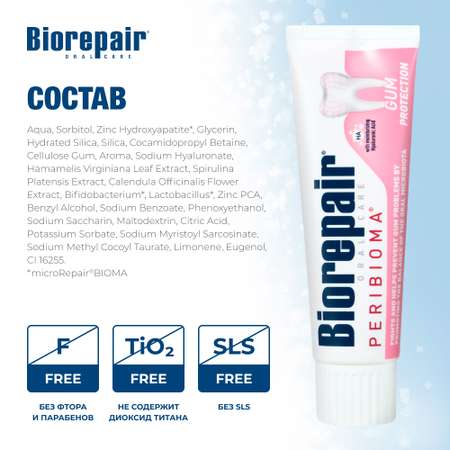 Зубная паста Biorepair Gum Protection для защиты дёсен 75 мл