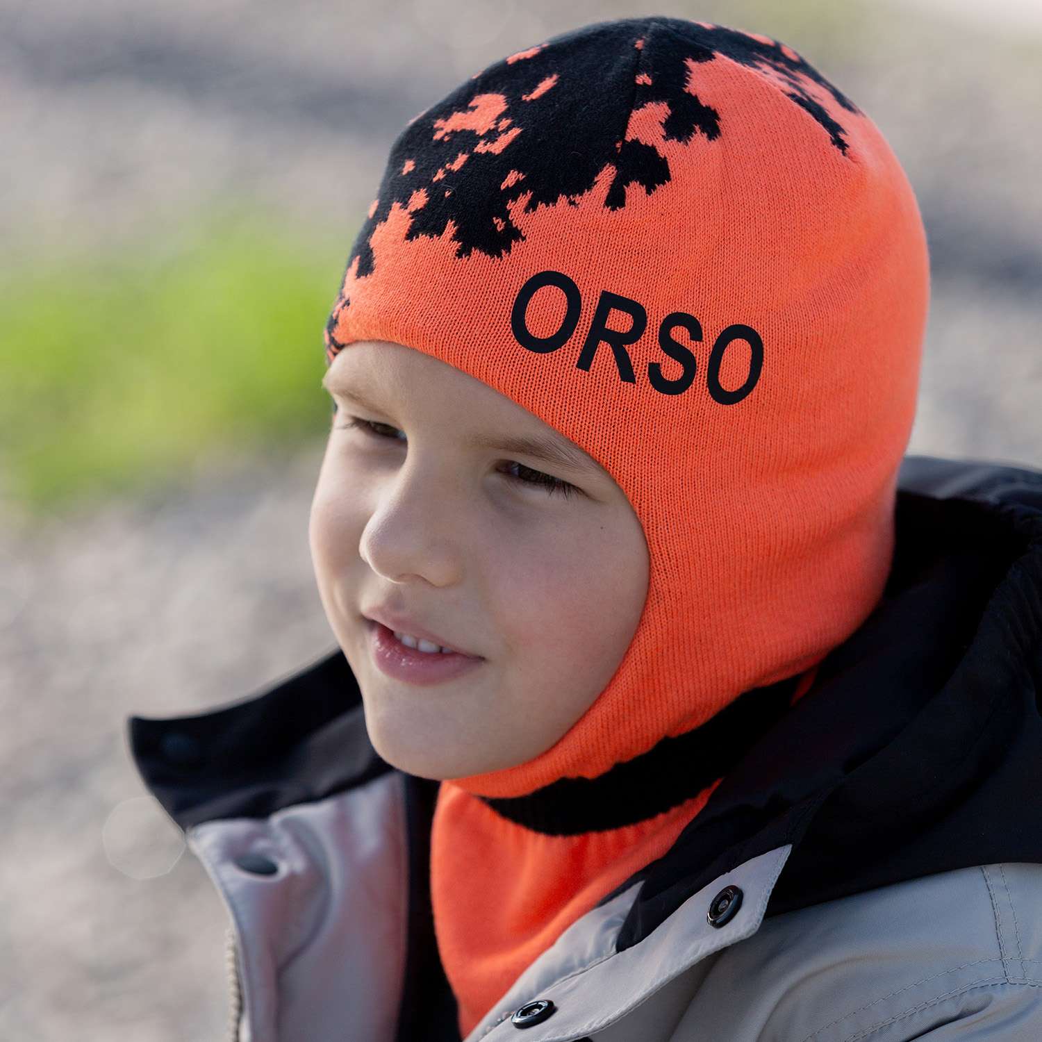 Шлем Orso Bianco 01566-22_оранжевый неон/черный - фото 2
