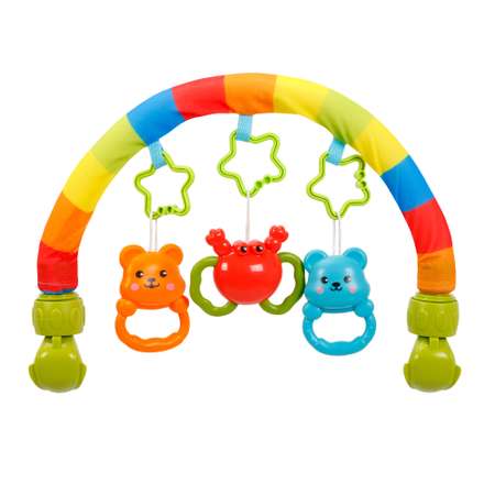 Дуга с игрушками Жирафики подвесная в коляску на кроватку радуга