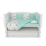 Комплект постельного белья Amarobaby Горы 4предмета Белый-Мятный