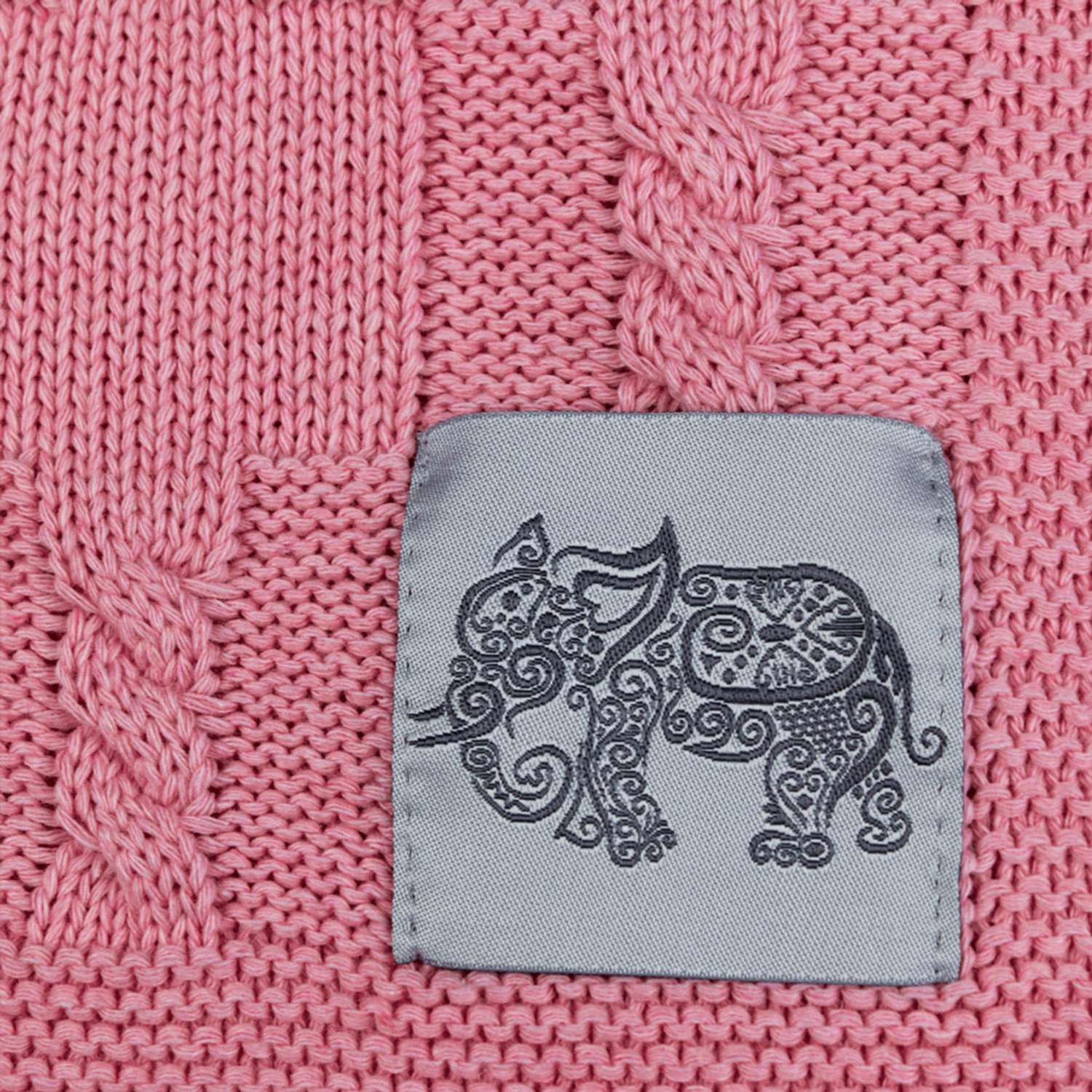 Плед-покрывало детский вязаный WARM WHIFF D-12 розовый на выписку в коляску в кроватку на лето 90x110 - фото 5
