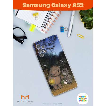 Силиконовый чехол Mcover для смартфона Samsung A52 Союзмультфильм Ежик в тумане и медвежонок