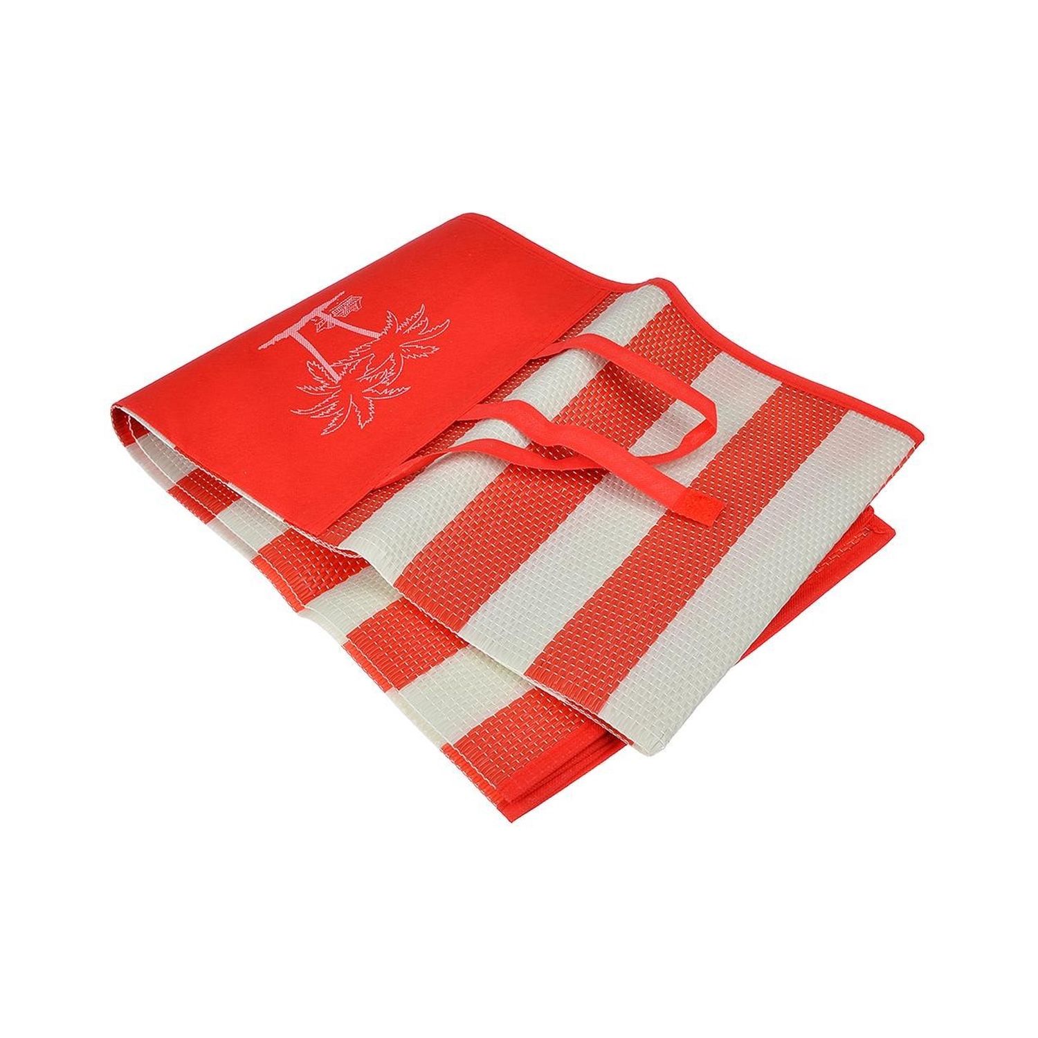 Пляжный коврик Rabizy с ручками для переноски 90х170 см красный - фото 3