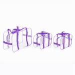 Сумка в роддом Wolli Прозрачный особо прочный фиолетовый комплект 3 шт
