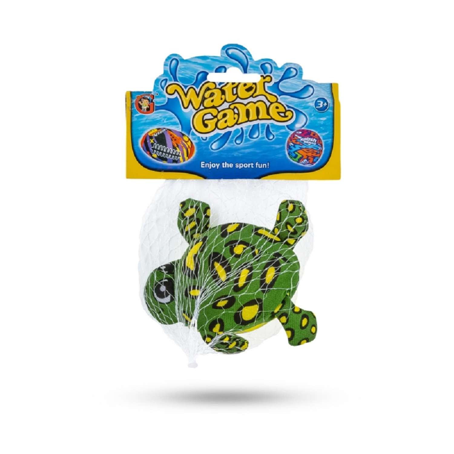 Игрушка для купания YG Sport бомбочка Весёлые животные в пакете-сетке 10 см зеленый - фото 2