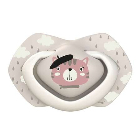 Пустышка Canpol Babies Bonjour Paris симметричная с 18месяцев 2шт Розовая