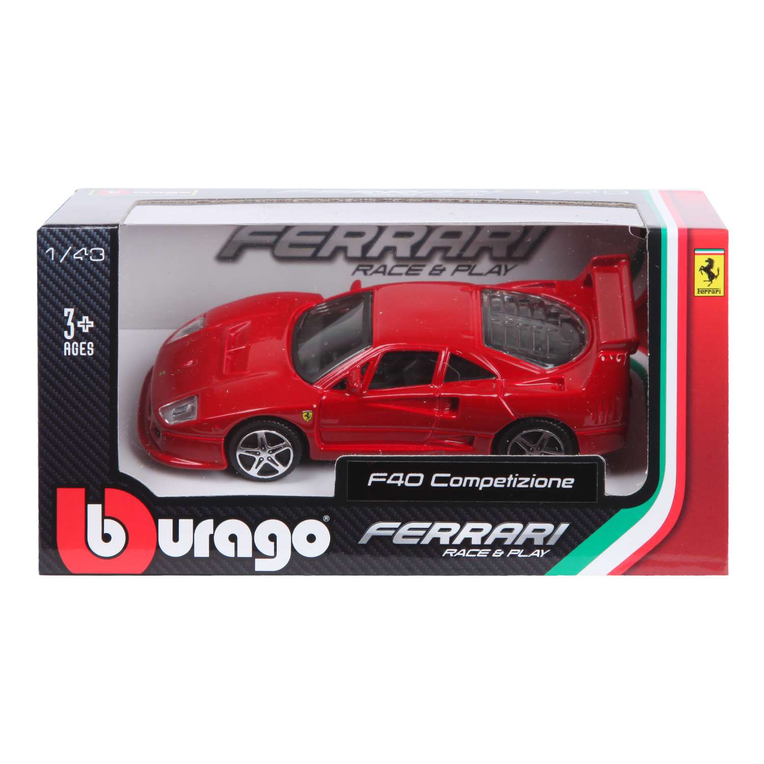 Машина BBurago 1:43 Ferrari F40 Competizione 1987 18-31125W 18-31125W - фото 2