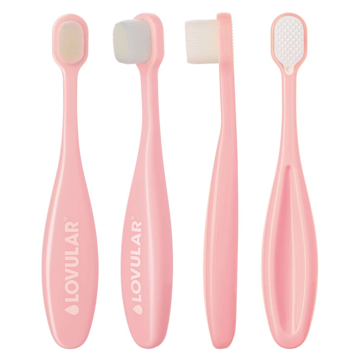 Зубная щётка LOVULAR детская Розовая с 4месяцев - фото 2