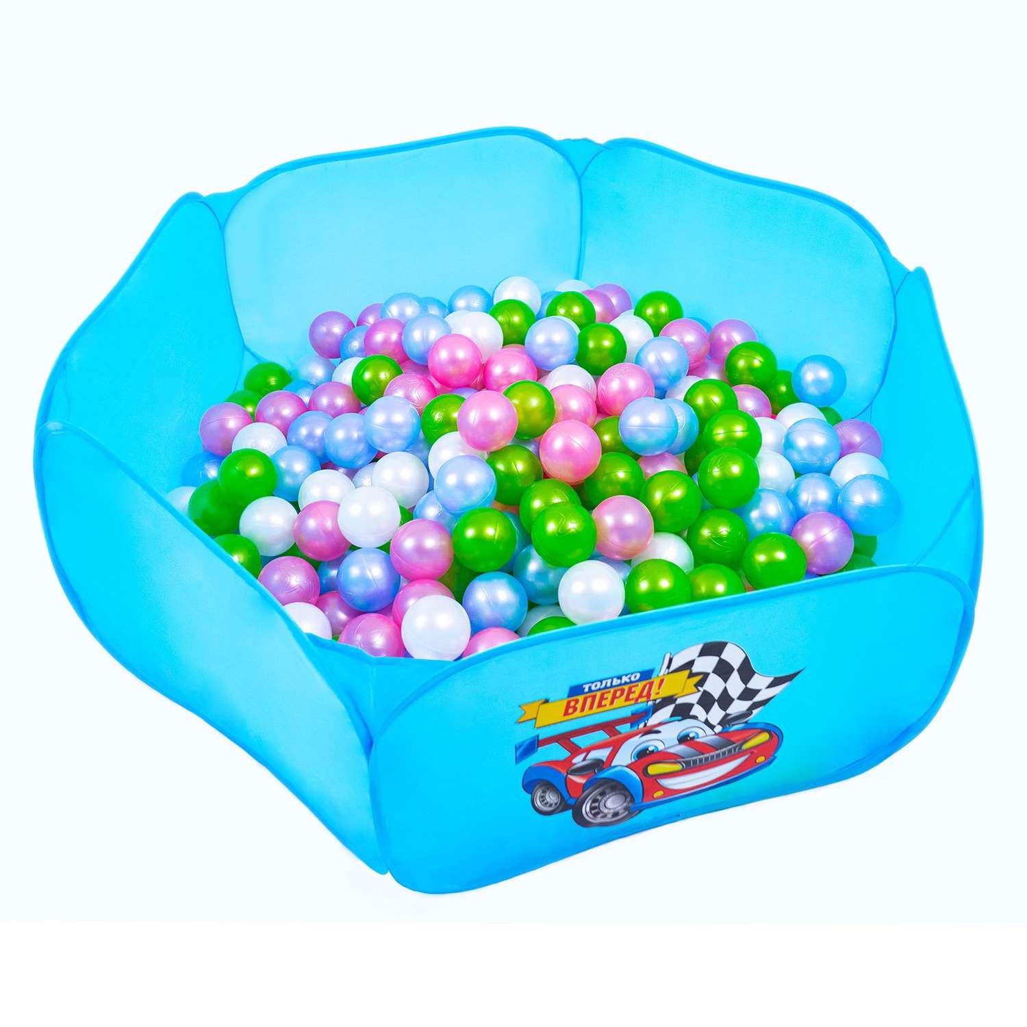 Шарики для сухого бассейна Соломон «Перламутровые» диаметр шара 7 5 см набор 150 штук цвет розовый голубой белый зелёный - фото 1