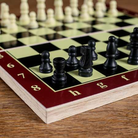 Настольная игра Sima-Land 3 в 1 «Карнал« нарды шахматы шашки 20.5х20.5 см