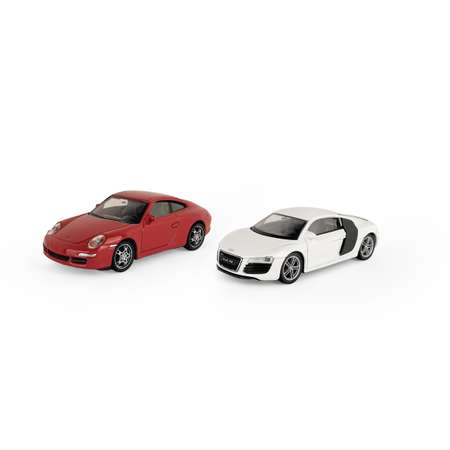 Набор WELLY Модели машин 1:43 Porsche 911 Carrera S и Audi R8 Coupe