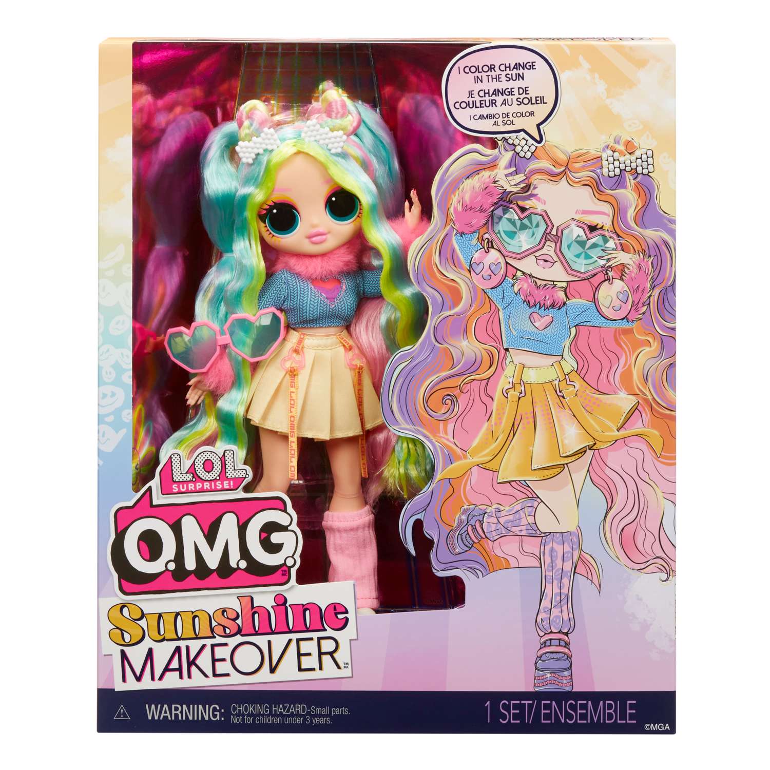 Кукла LOL Surprise OMG Sunshine makeover Bubblegum DJ 589426EUC 589426EUC - фото 2