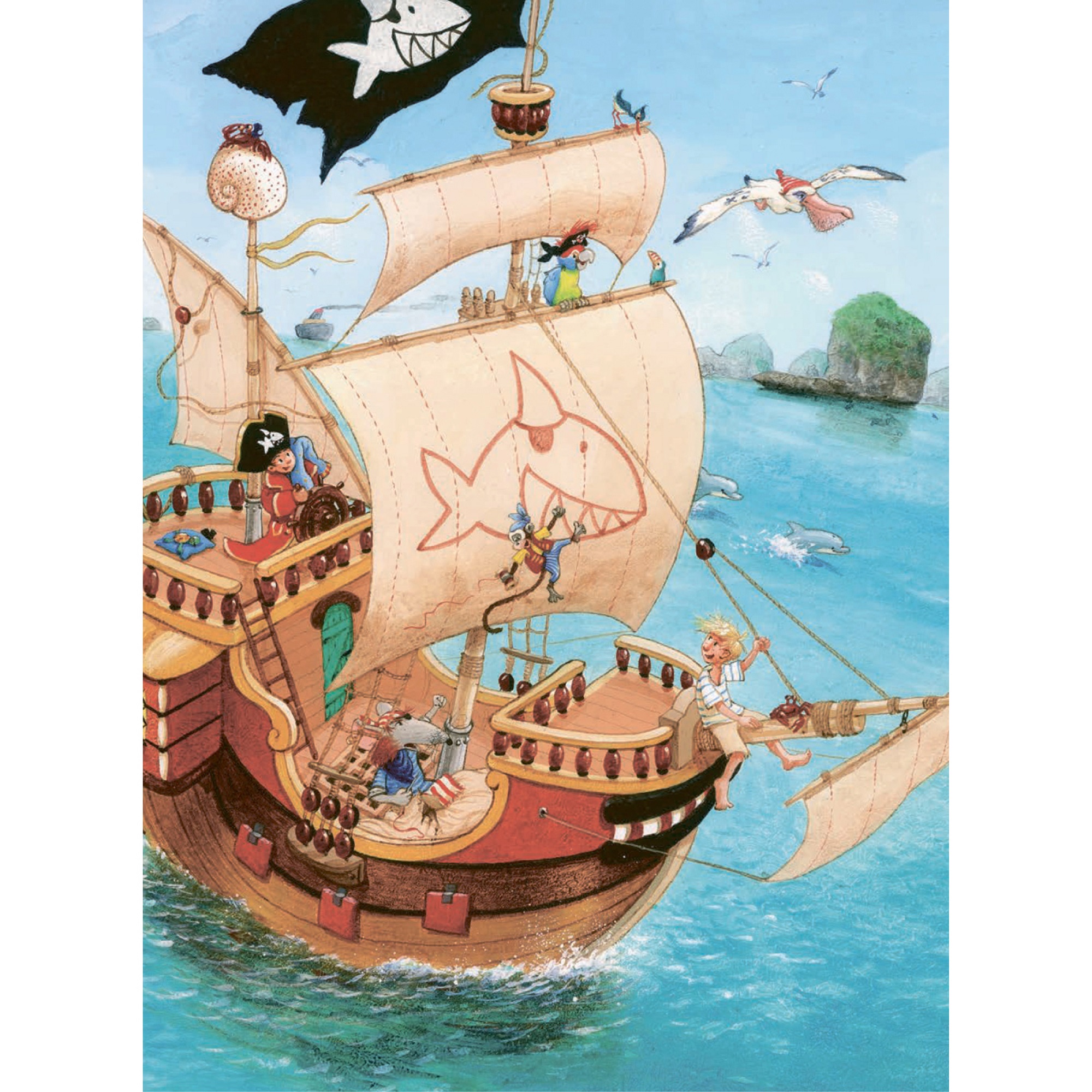 Книга Добрая книга Капитан Шарки Приключения в морском гроте. Иллюстрации Сильвио Нойендорфа - фото 7