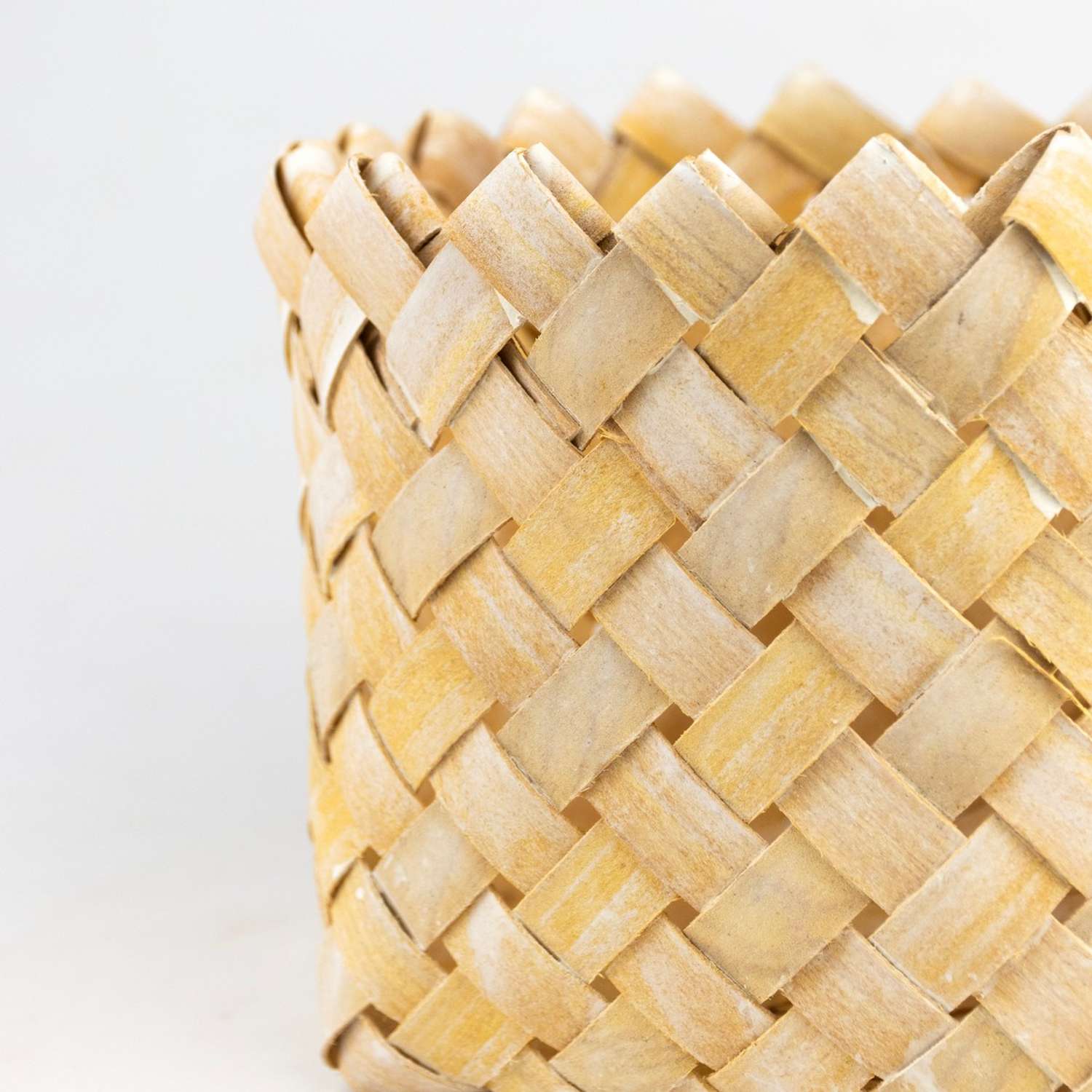 Кашпо-лукошко плетеное Азалия Декор из бамбука D14хН115см оранжевый - фото 4