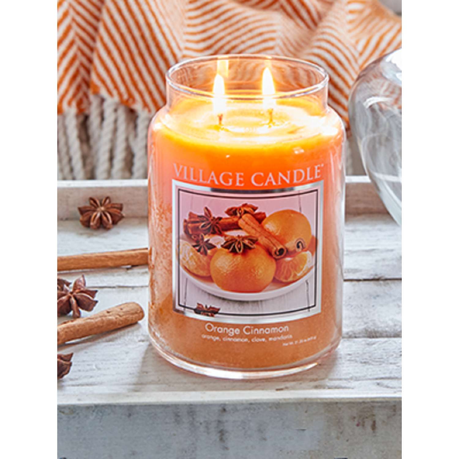 Свеча Village Candle ароматическая Апельсин с Корицей 4260026 - фото 4
