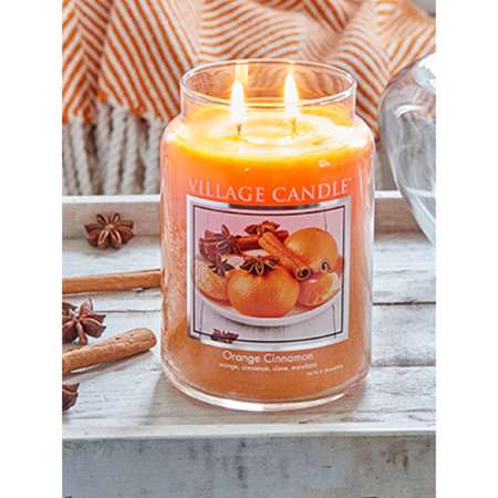 Свеча Village Candle ароматическая Апельсин с Корицей 4260026