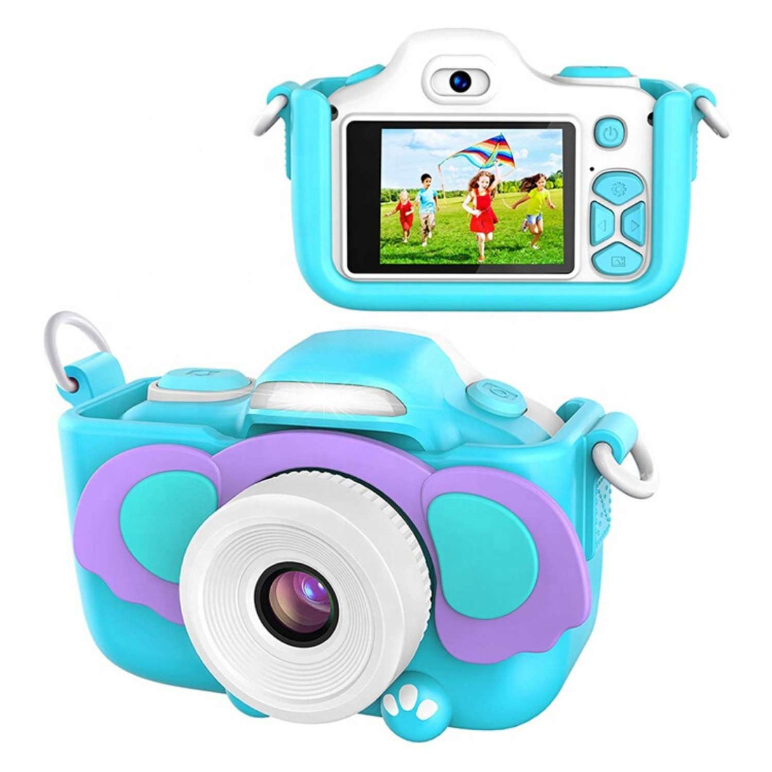 Детский фотоаппарат Ripoma со вспышкой и селфи камерой Слоник - фото 2