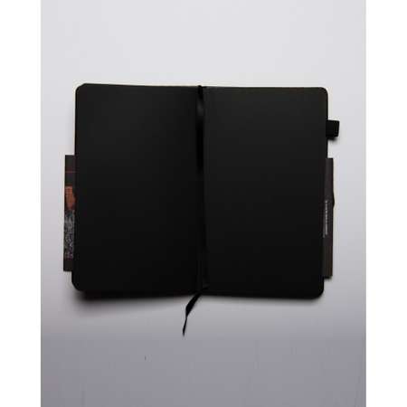 Скетчбук Sakura 140 г/кв.м 13х21 см 80 листов черного цвета Твердая черная обложка