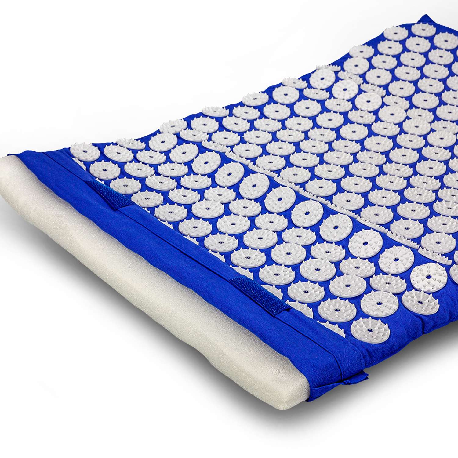 Аппликатор Кузнецова Solmax акупунктурный игольчатый массажный коврик с валиком 68х42 см синий - фото 7