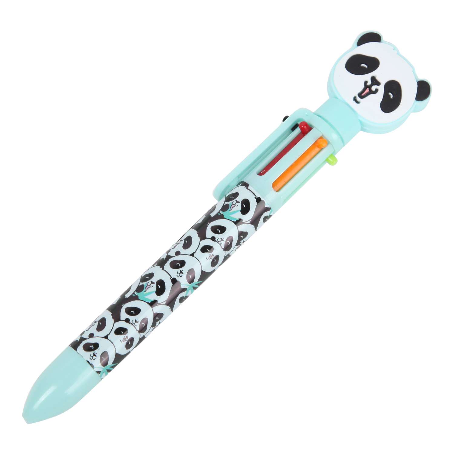 Ручка автоматическая Johnshen Jungle Панда 6 цветов MF992262-2 - фото 1