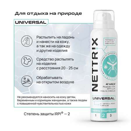 Аэрозоль от комаров и мошек NETTRIX Universal