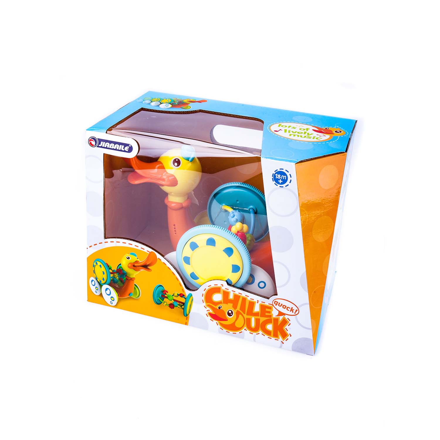 Игрушка-каталка музыкальная Baby and Kids Озорная утка для малышей ES56096 - фото 11