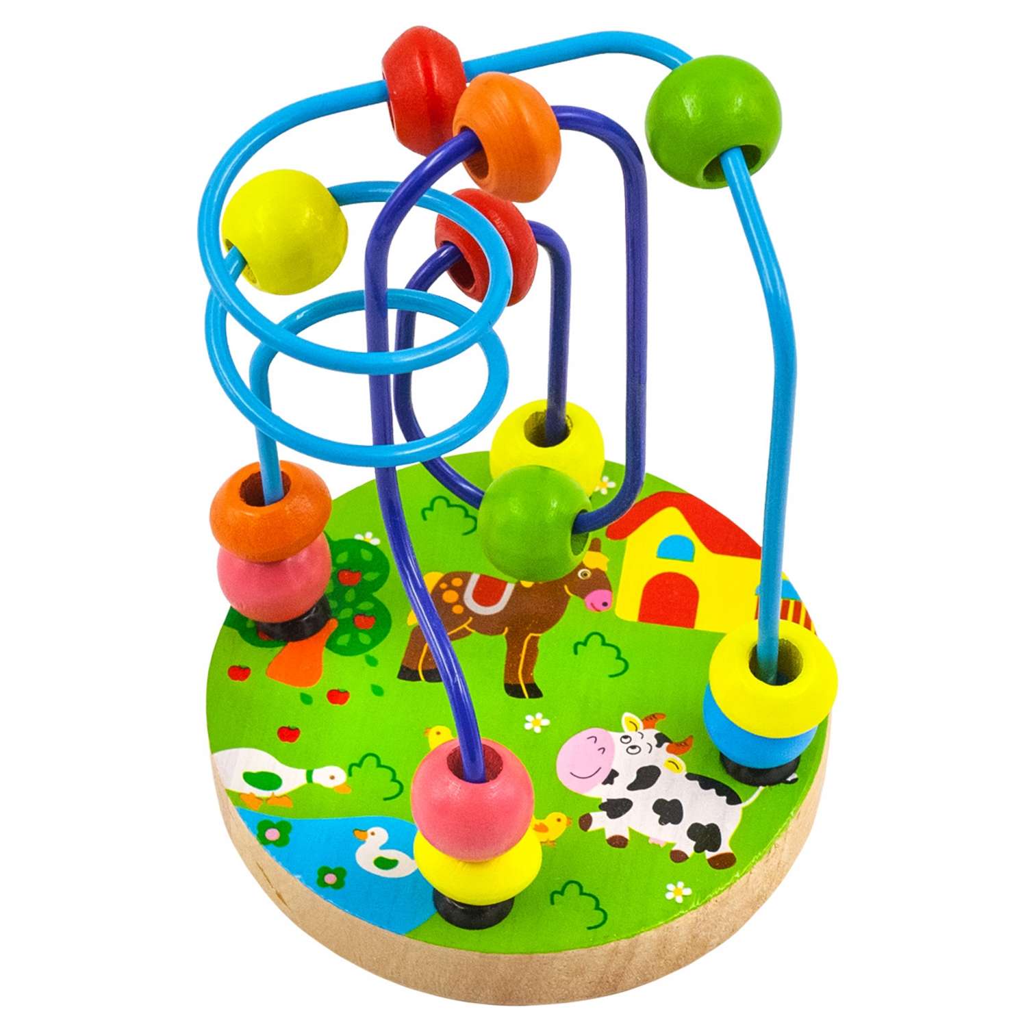 Игрушка развивающая Alatoys Лабиринт с шариками Животные - фото 1