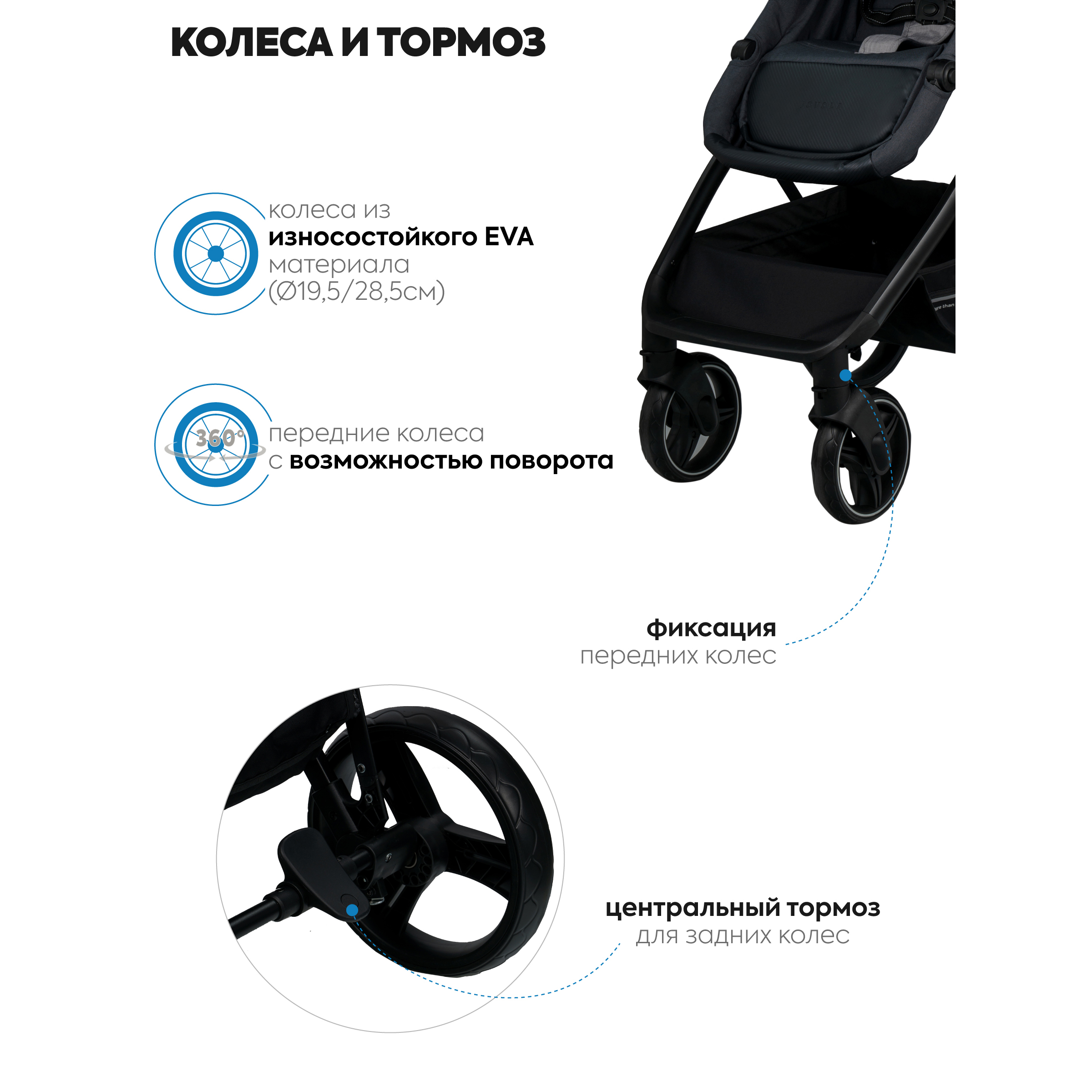 Коляска для новорожденных 3 в 1 JOVOLA Rapid прогулочная с автолюлькой светло серый-темно серый - фото 13