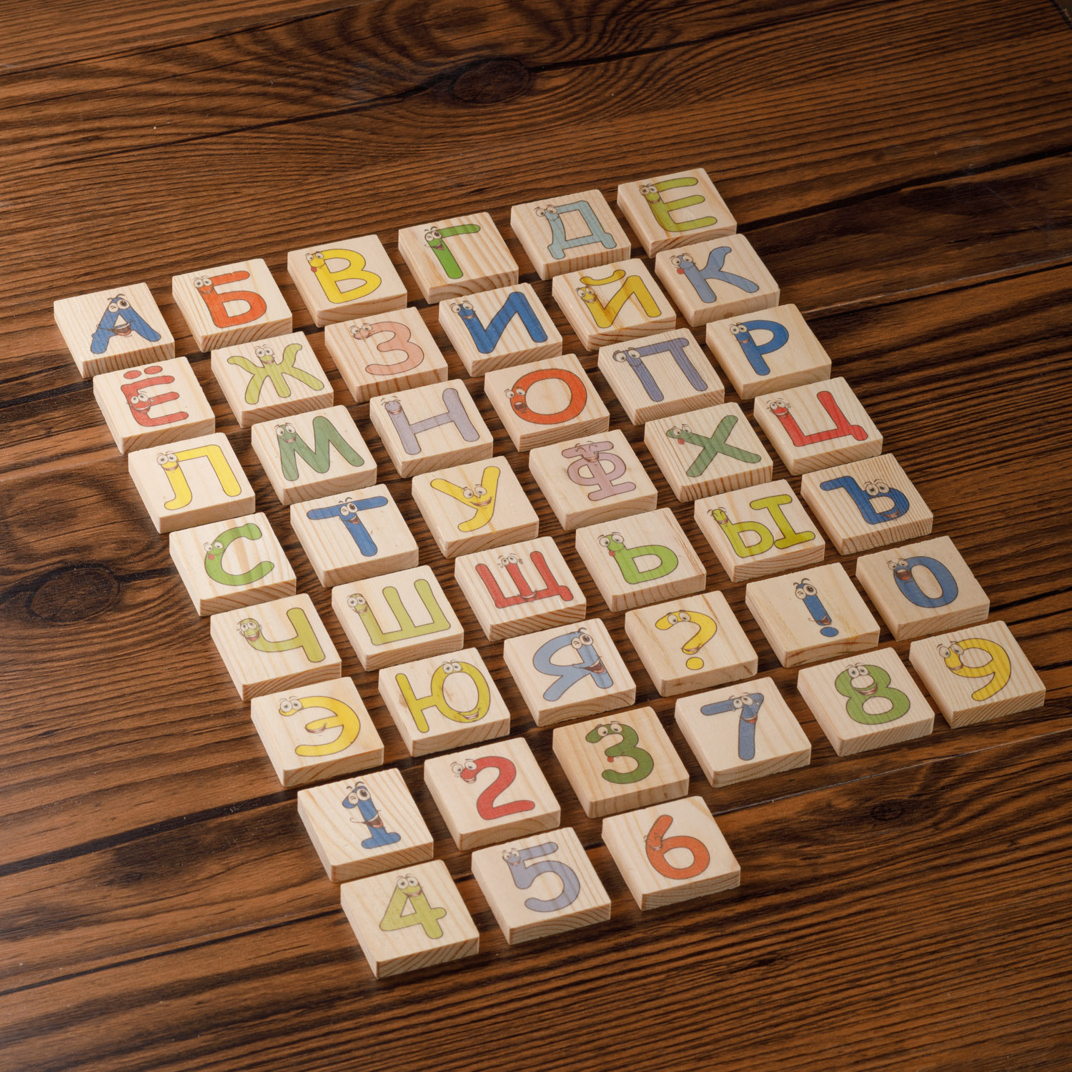 Развивающая игра Тутси Собери картинку Веселый алфавит и Цифры плашки дерево - фото 2