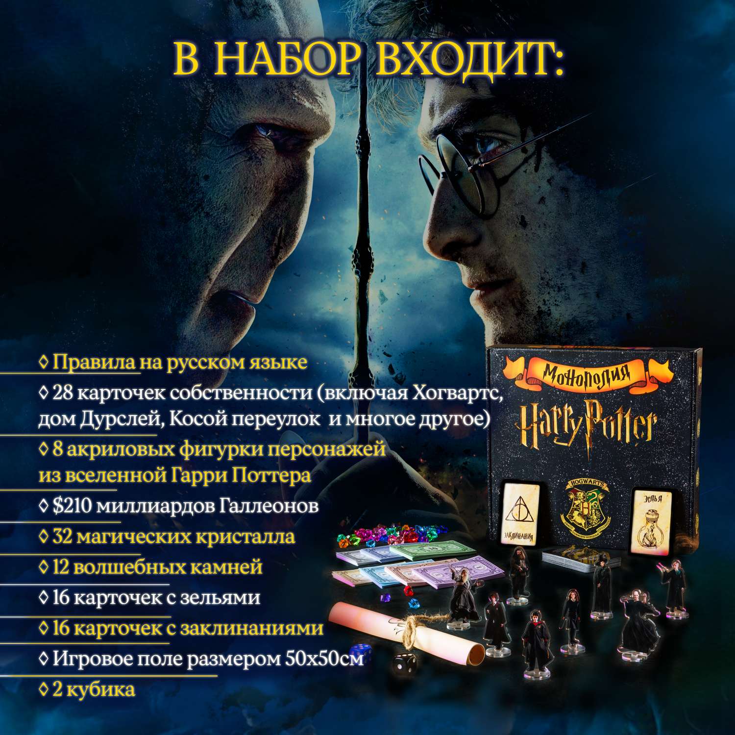 Монополия Harry Potter Гарри Поттер настольная игра купить по цене 2964 ₽ в  интернет-магазине Детский мир