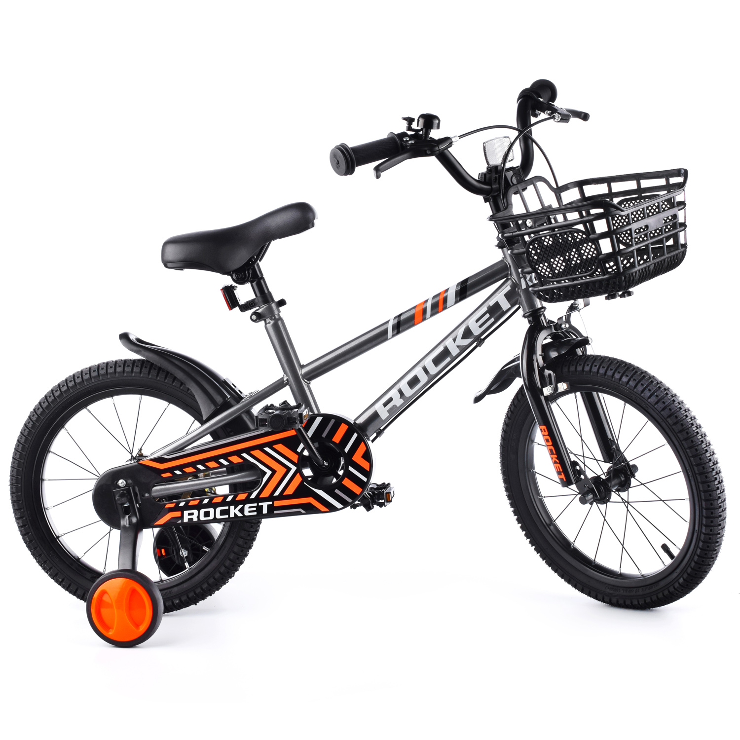 Велосипед детский 2-х колесный ROCKET 16 дюймов модель 2023 года R0106 оранжевый - фото 1