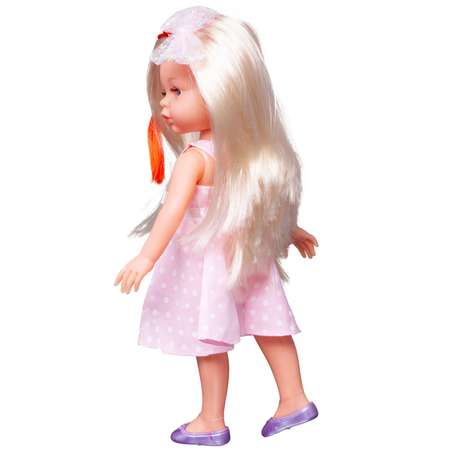 Кукла ABTOYS Времена года 32 см в нежно розовом сарафане в белый горошек