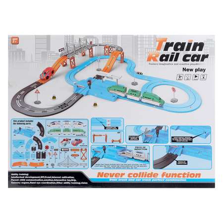 Игровой набор Sima-Land Железная дорога-автотрек с машинкой и поездом