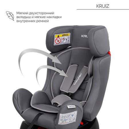 Автокресло Babyton Kruiz 0+/I/II Grey