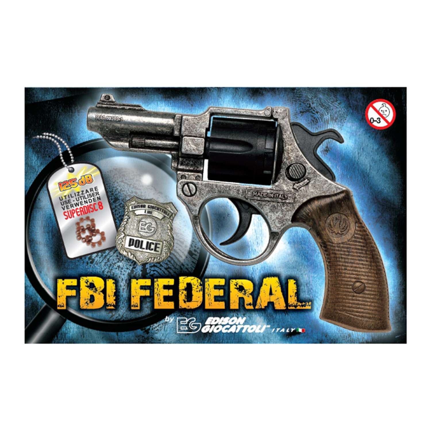 Пистолет Edison Giocattoli FBI Federal - фото 2