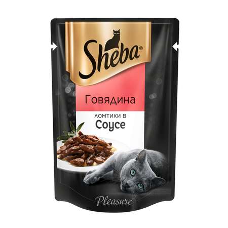 Корм влажный для кошек Sheba 85г Ломтики в соусе говядина